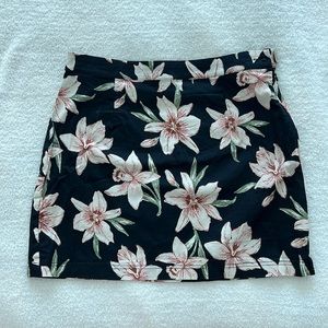 F21 Floral Mini Skirt